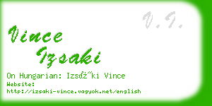 vince izsaki business card